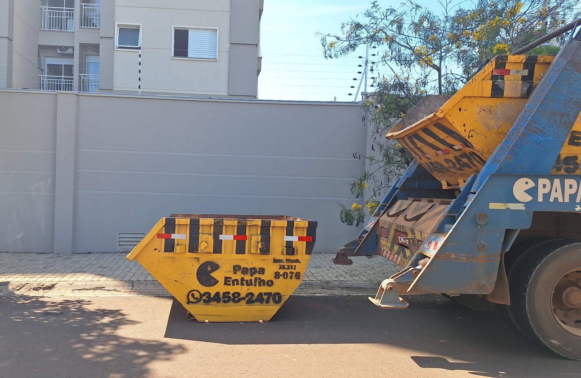 Entrega programada — colocamos a caçamba no dia e horário combinado.